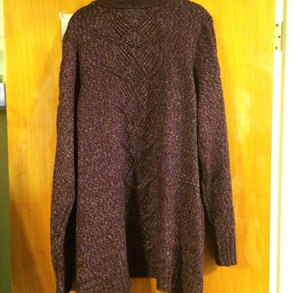 LANE BRYANT FRINGE SPARKLE CARDIGAN NWT 26… - Picture 2 of 4